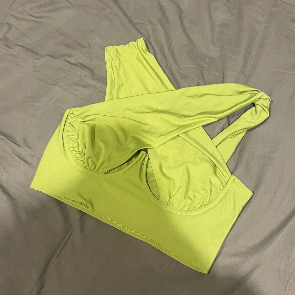 green corset top